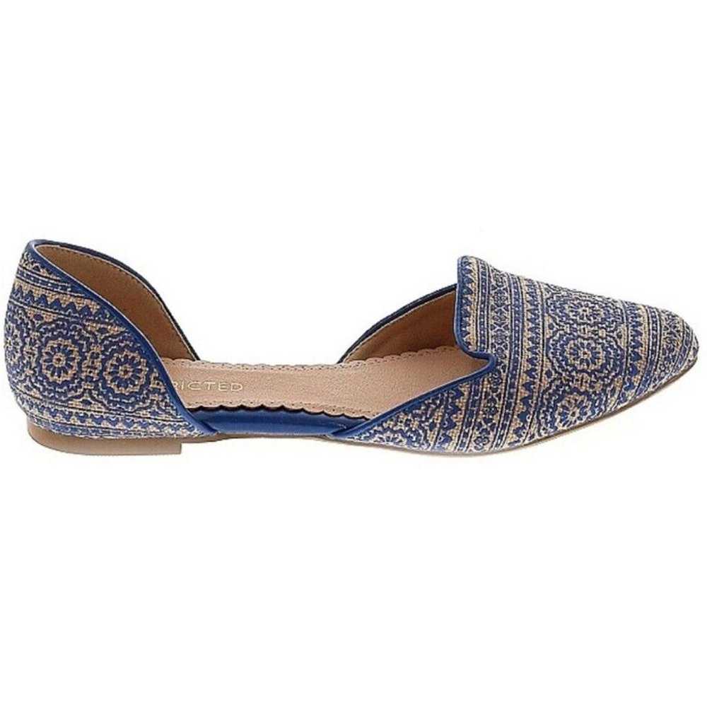 Restricted l Blue/Beige Embroidered Flats Size 7.5 - image 1