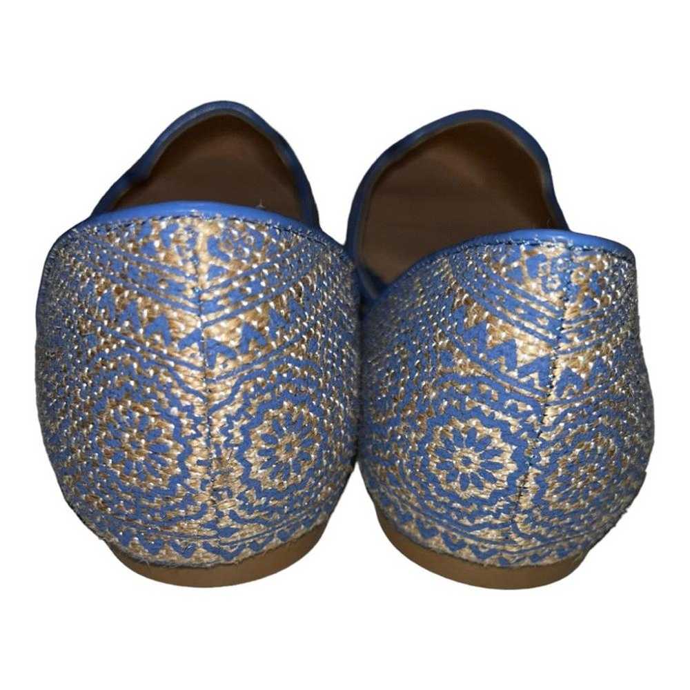 Restricted l Blue/Beige Embroidered Flats Size 7.5 - image 4