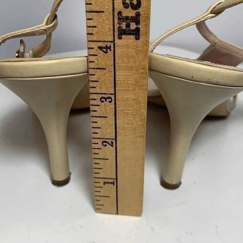 Vintage 90's AK Anne Klein Pearl Open Toe Heel - image 5