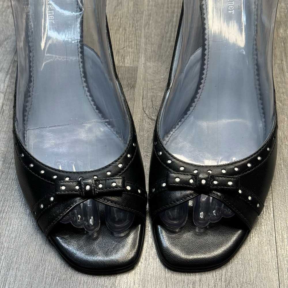 Vintage Y2k Peep Toe Bow Coquette Heels Etienne A… - image 3