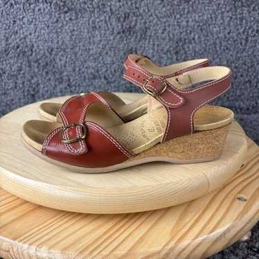 Vintage Worishofer Sandals Womens 6.5 Leather Brow