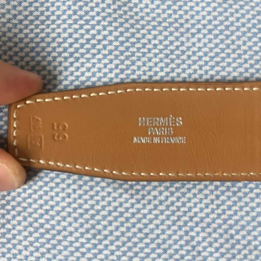 Hermès Cuir seul / Leather Strap leather belt - image 4