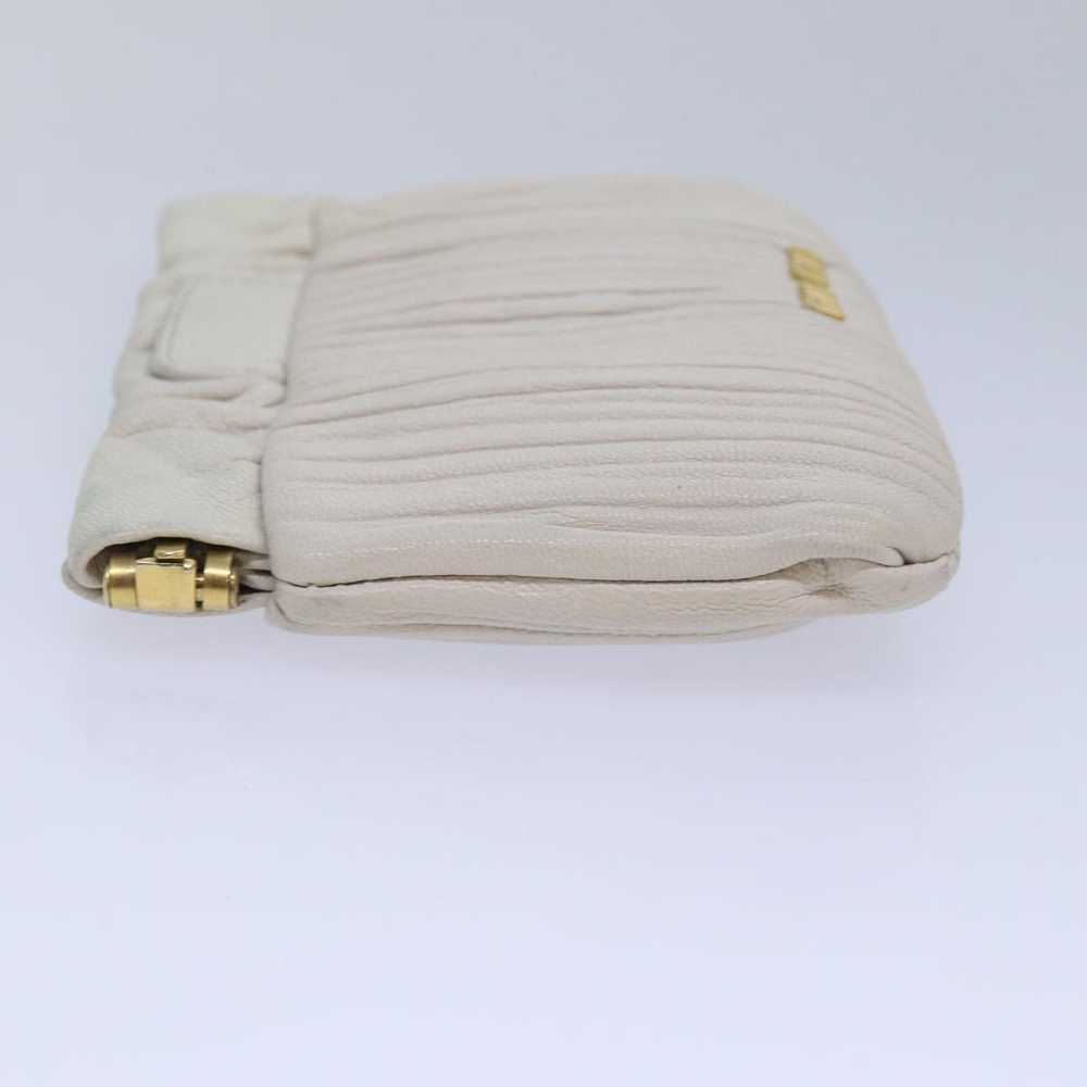 Miu Miu Miu Miu Pouch Leather White Auth am6654 - image 4