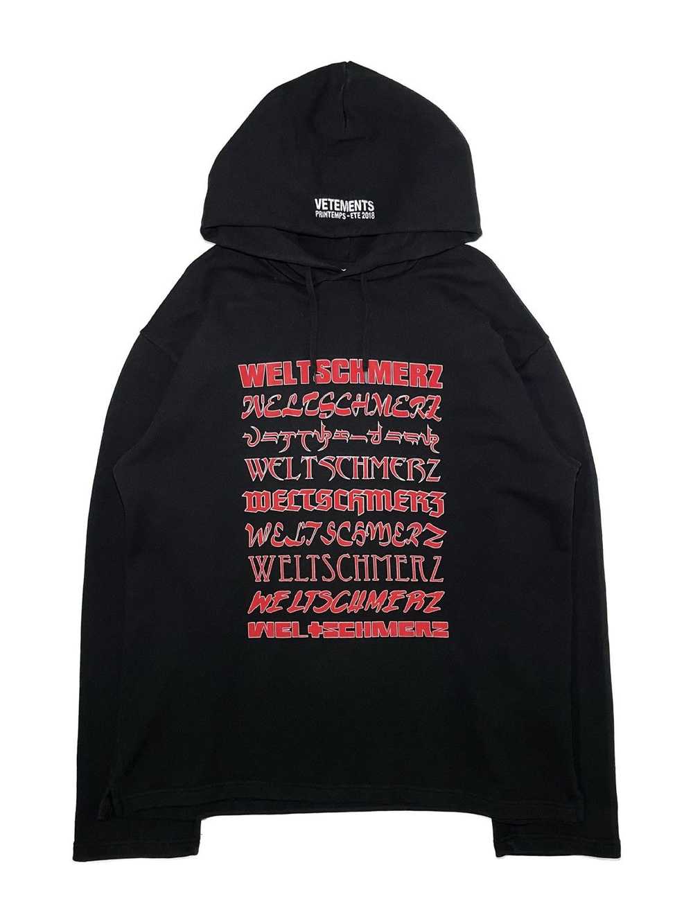 Vetements SS18 Vetements Weltshmerz Hoodie Black - image 1