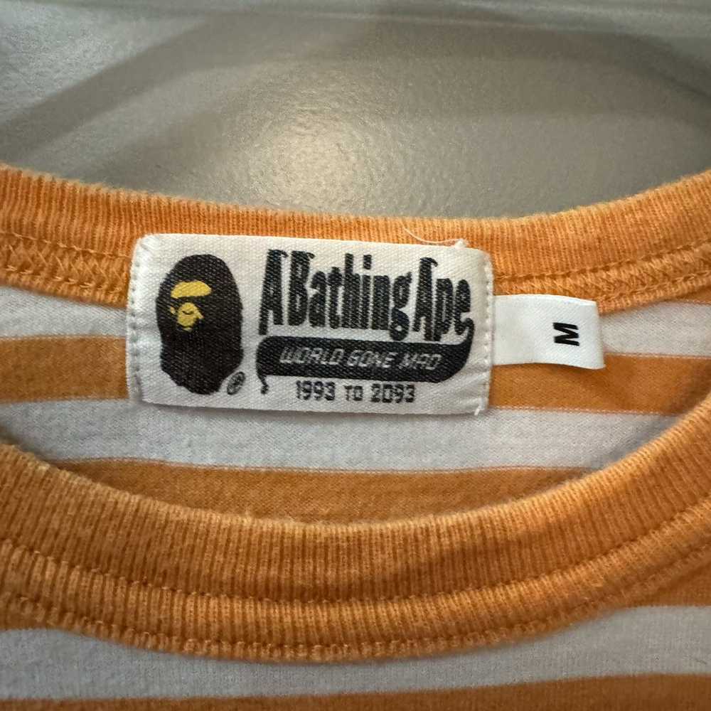 Bape NYC Logo Striped Tee - image 3