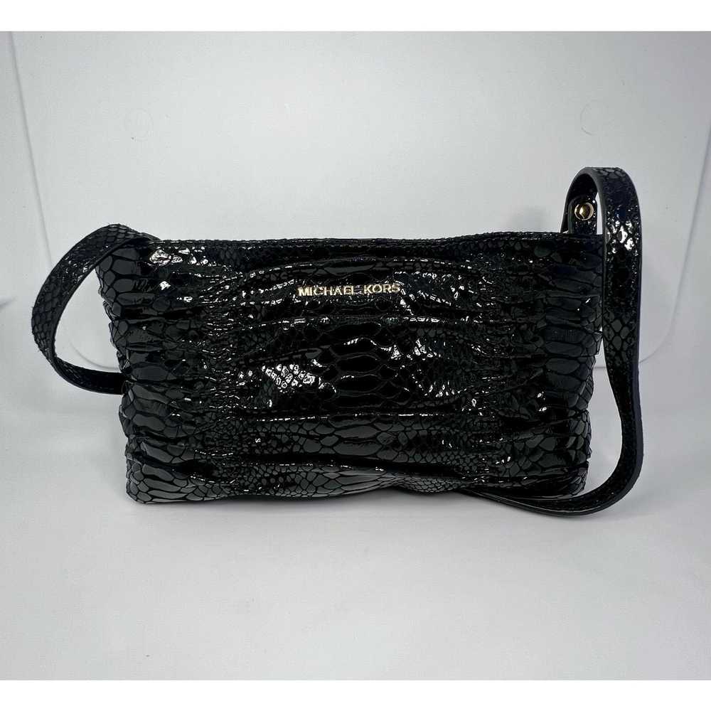 Michael Kors Michael Kors Black Snakeskin Crossbo… - image 3