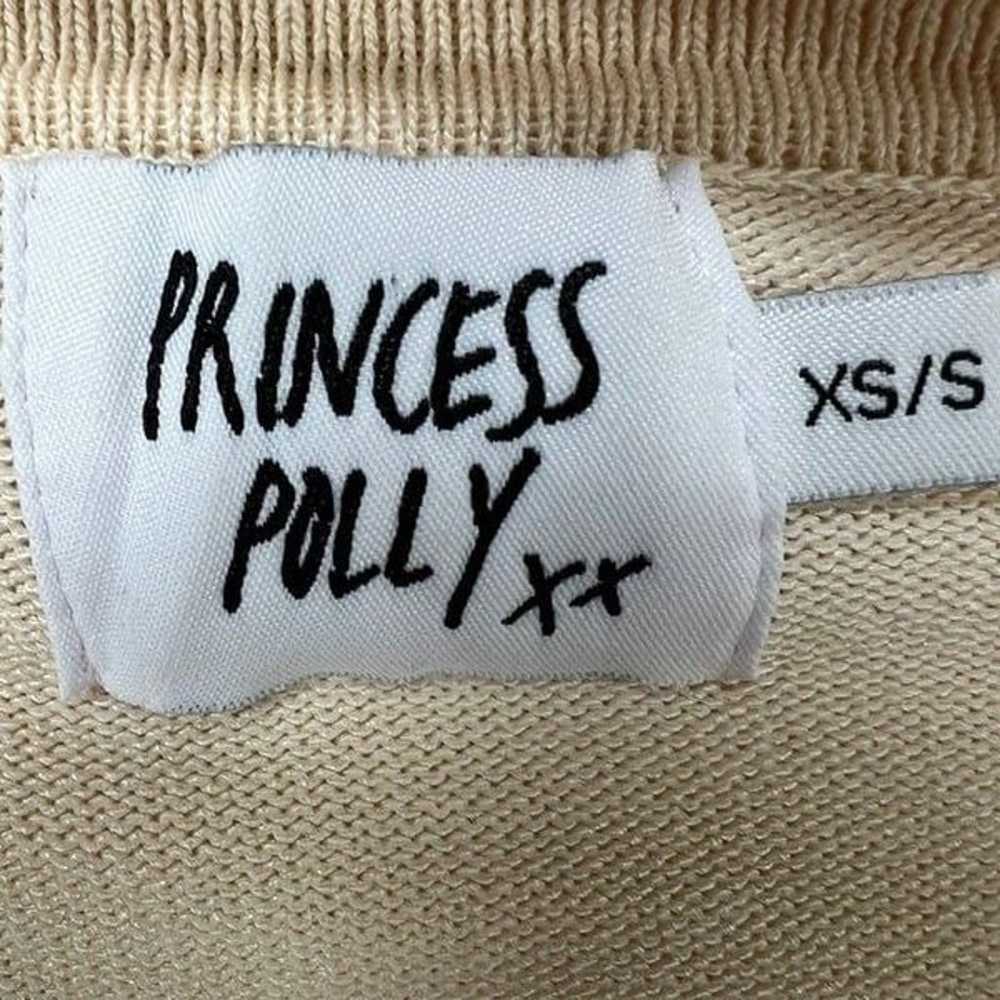 Princess Polly Cream Ribbed Knit Short Sleeve Col… - image 7