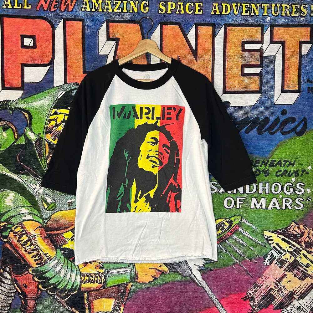 Bob Marley × Vintage Y2K Bob Marley 3/4 Tee Size … - image 1