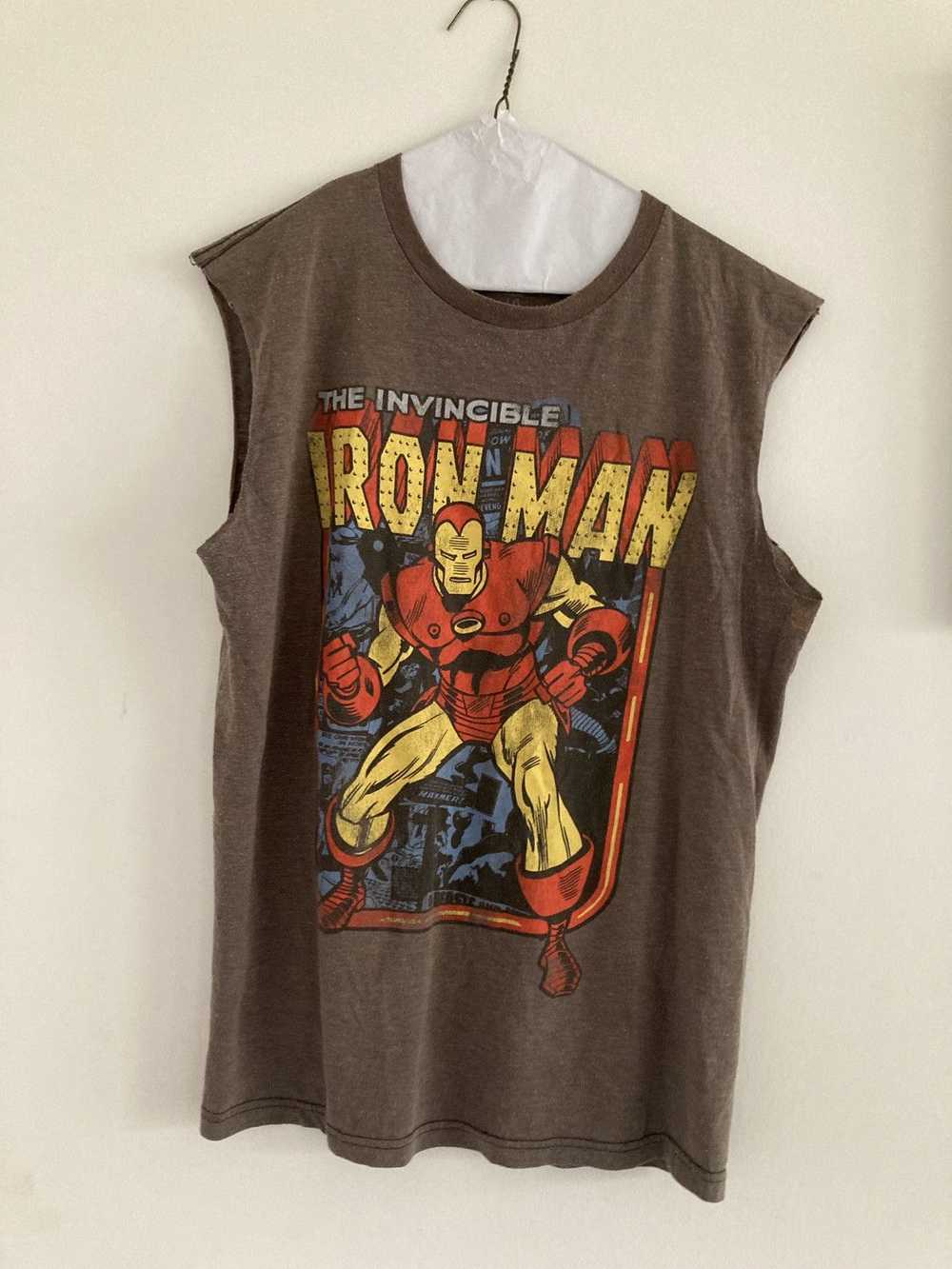 Marvel Comics × Vintage Iron man sleeveless shirt - image 1