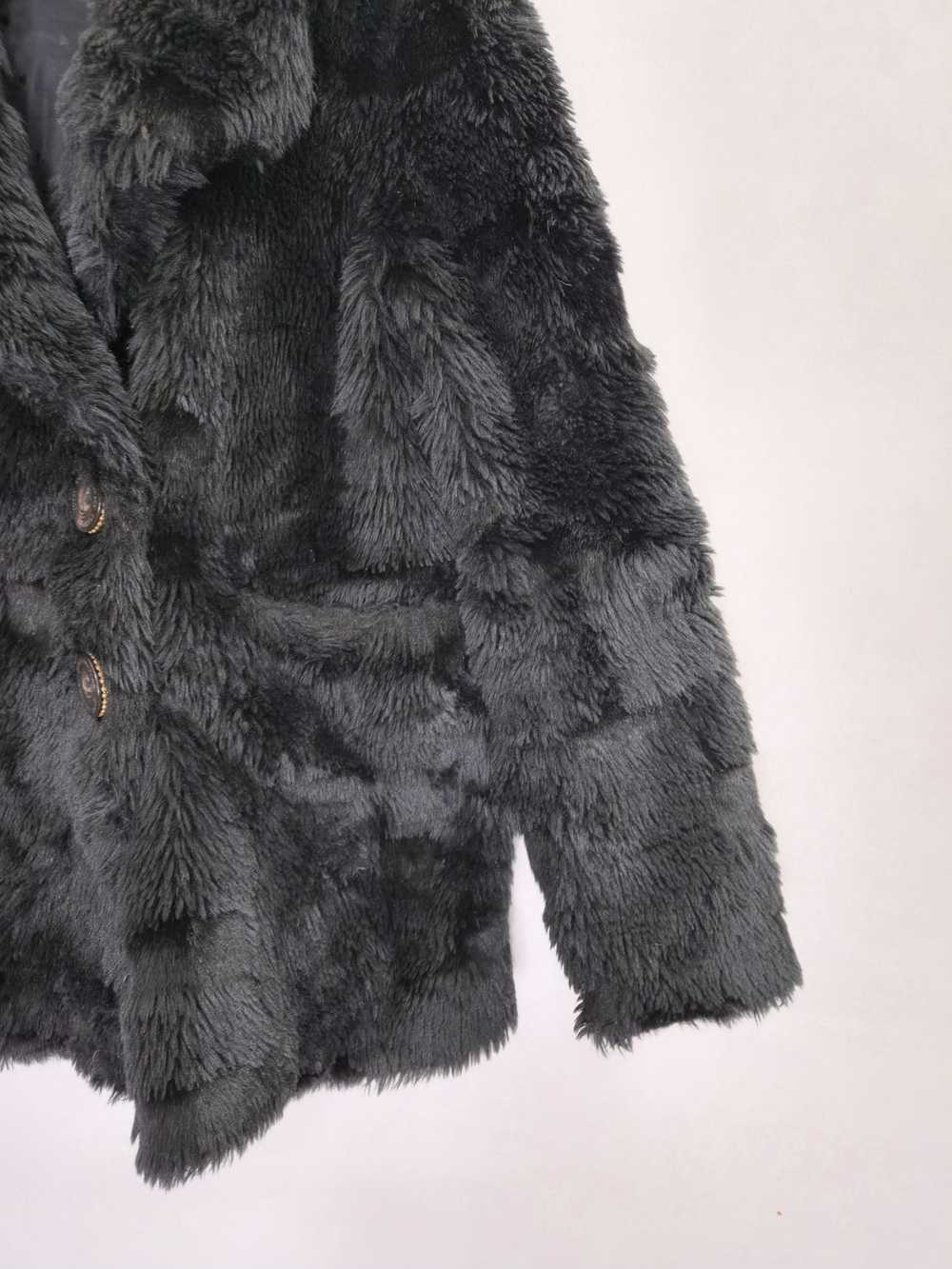 Juicy Couture Juicy Coutoure black fur teddy jack… - image 5