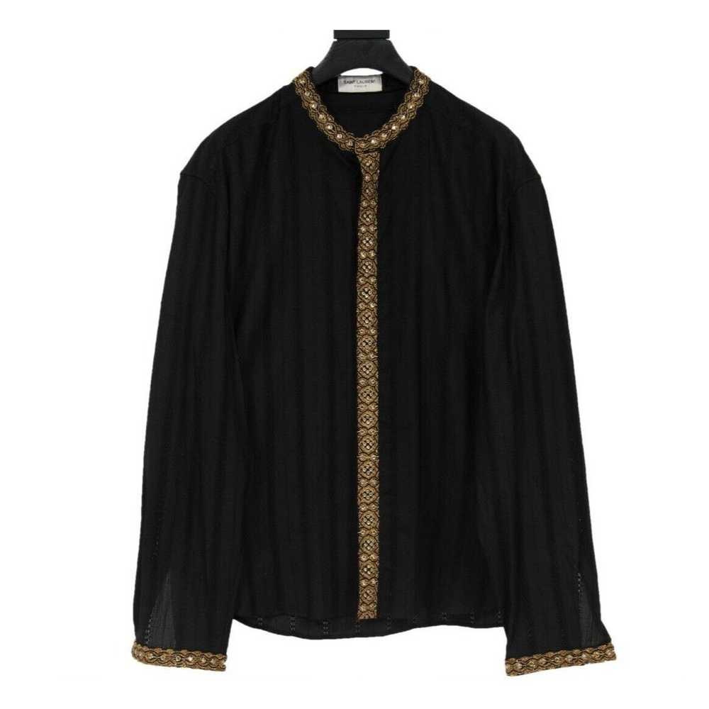 Saint Laurent Paris Bayadere Stripe Button Down T… - image 1