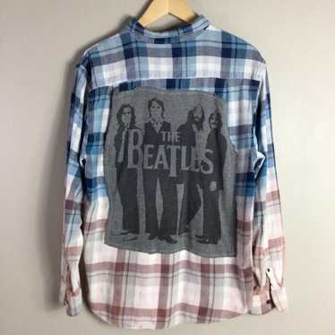 Old Navy Upcycled The Beatles flannel old navy omb