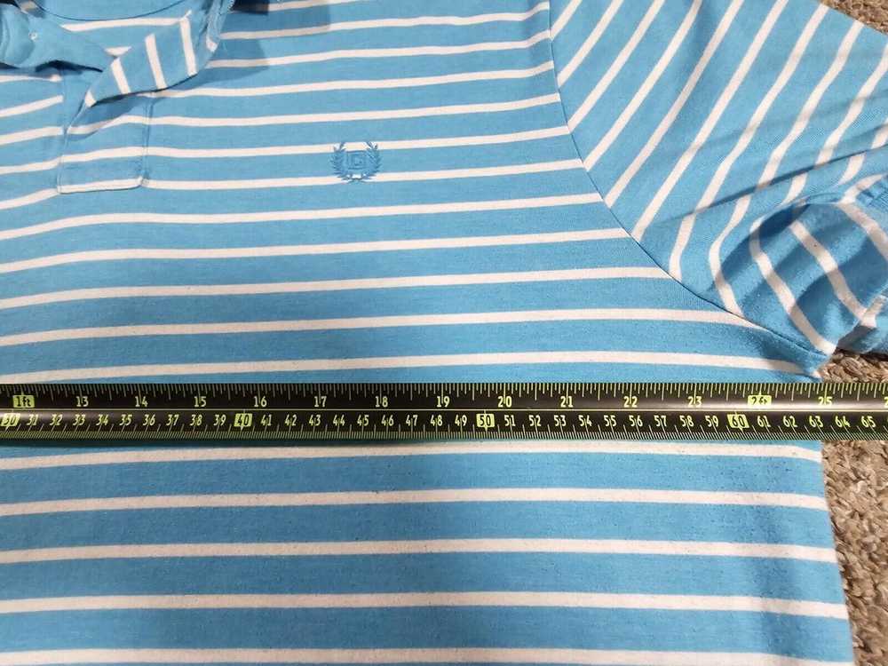 Chaps Chaps Shirt Mens XXL Blue Striped Polo Natu… - image 5