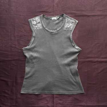 Helmut Lang Helmut Lang Waffle Knit Military Tank… - image 1