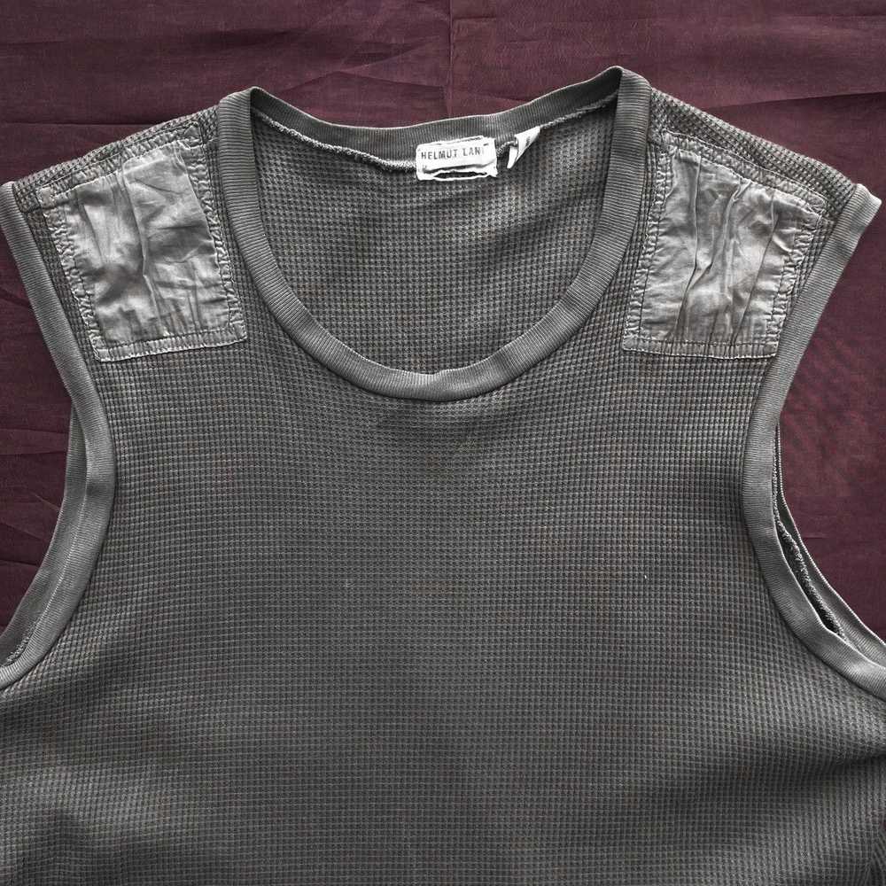 Helmut Lang Helmut Lang Waffle Knit Military Tank… - image 2