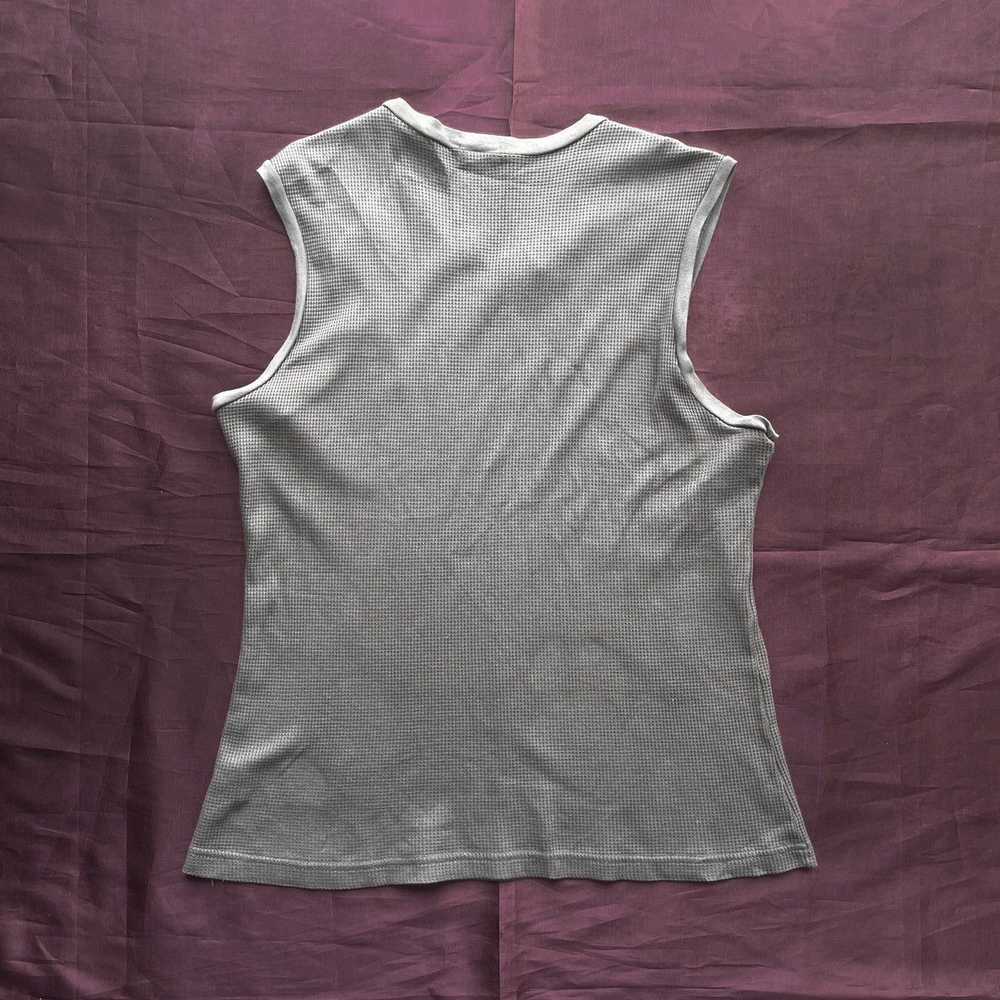 Helmut Lang Helmut Lang Waffle Knit Military Tank… - image 3