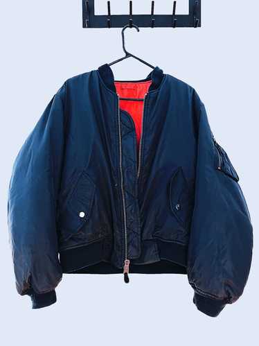 Avant Garde × Vintage Navy Bomber Jacket