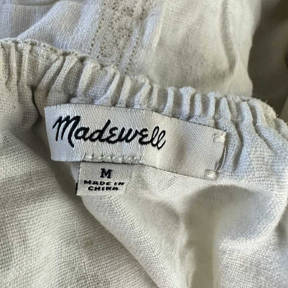 Madewell J. Crew Cropped Tiered Embroidered Linen… - image 5