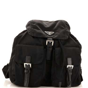 PRADA Double Front Pocket Backpack Tessuto Medium