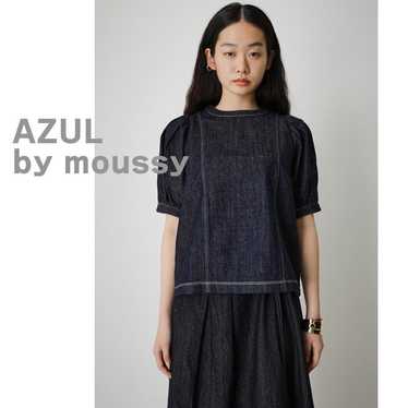 AZUL by moussy Denim Cut-Sleeve Top