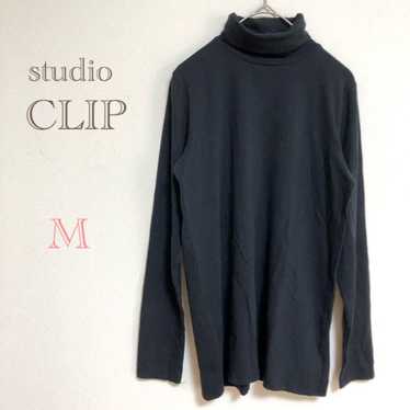 studio CLIP turtleneck long sleeve black plain si… - image 1