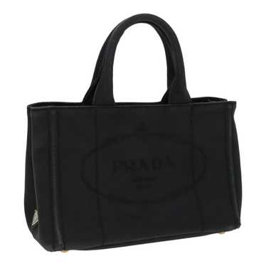 PRADA Canapa PM Hand Bag Canvas Black Auth yk13957 - image 1