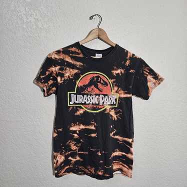 Custom Upcycled Tie Dyed Jurassic Park Tee