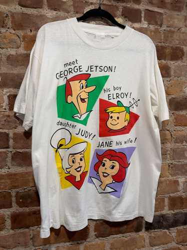 The Jetsons top T Shirt Vintage 90s Elroy Astro Hanna Barbera Made In USA Mens Small