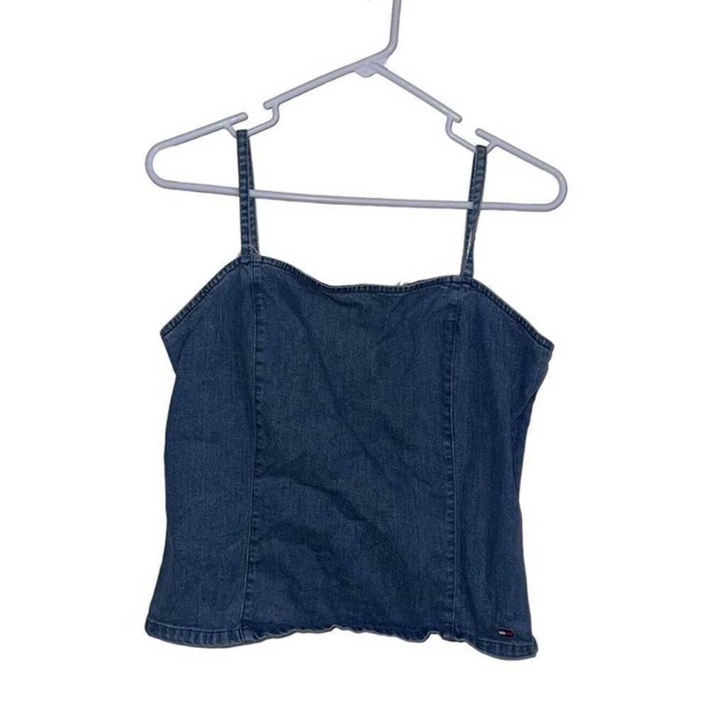 Vintage Y2K Tommy Hilfiger Womens Denim Tank Cors… - image 1