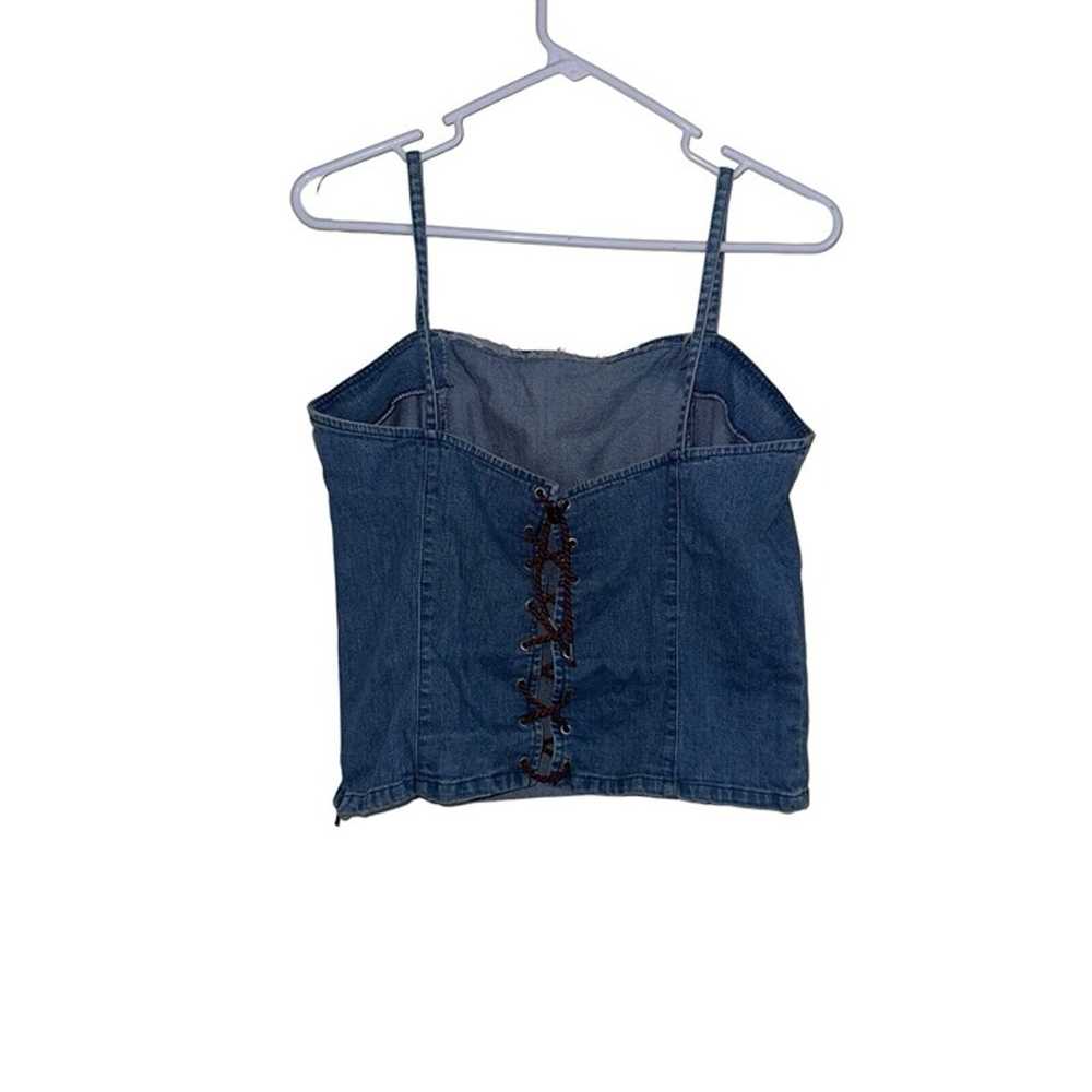 Vintage Y2K Tommy Hilfiger Womens Denim Tank Cors… - image 2