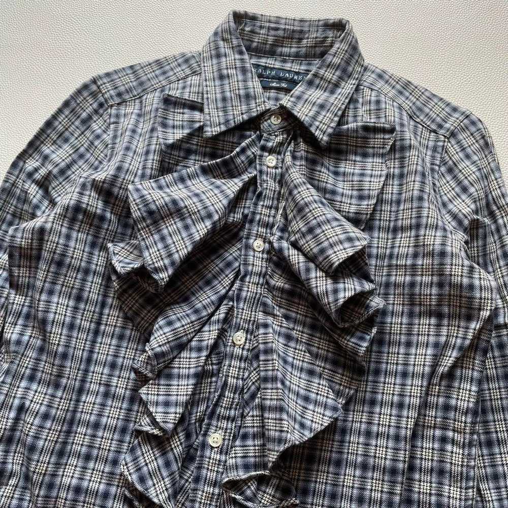 Vintage RALPH LAUREN long-sleeve frill check shirt - image 3