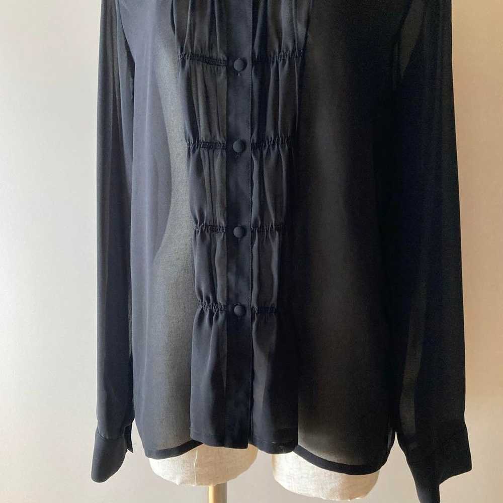 vintage black sheer blouse from the 90s - image 4