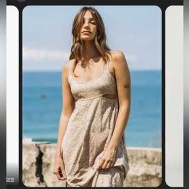 Volcom Cha Cha Ching Leopard Print Midi Dress - N… - image 1