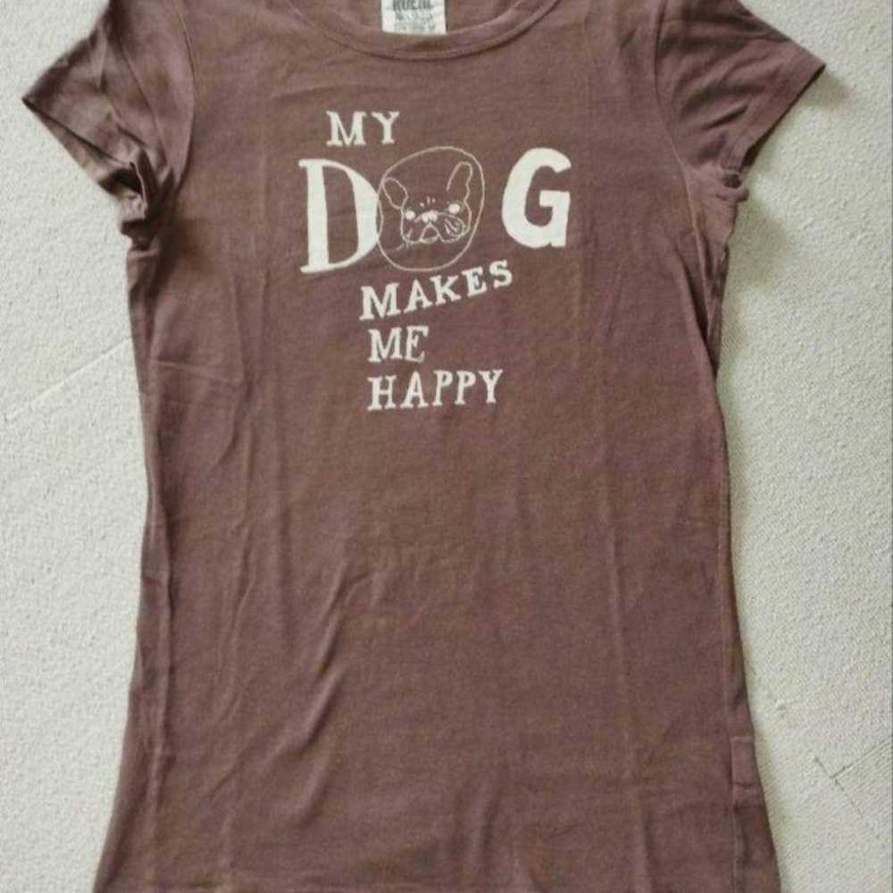 RUEHL No.925 Women's T-shirt Rule Dog Brown L - image 1