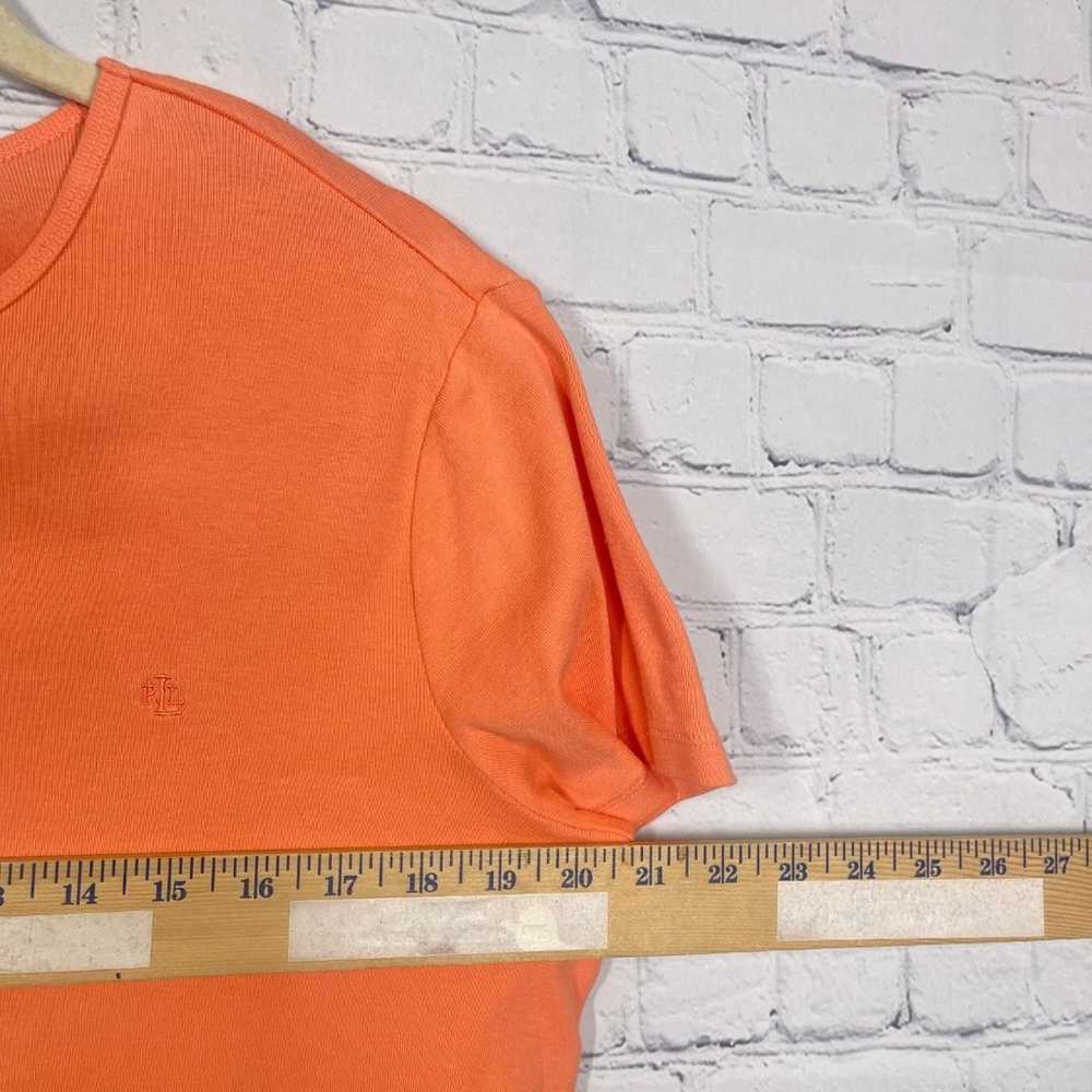 Ralph Lauren Shirt Womens XL Orange Stretch Boxy … - image 6