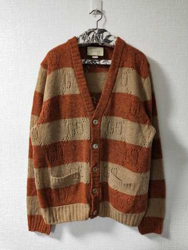 Gucci Pointelle Striped GG Cardigan - image 1