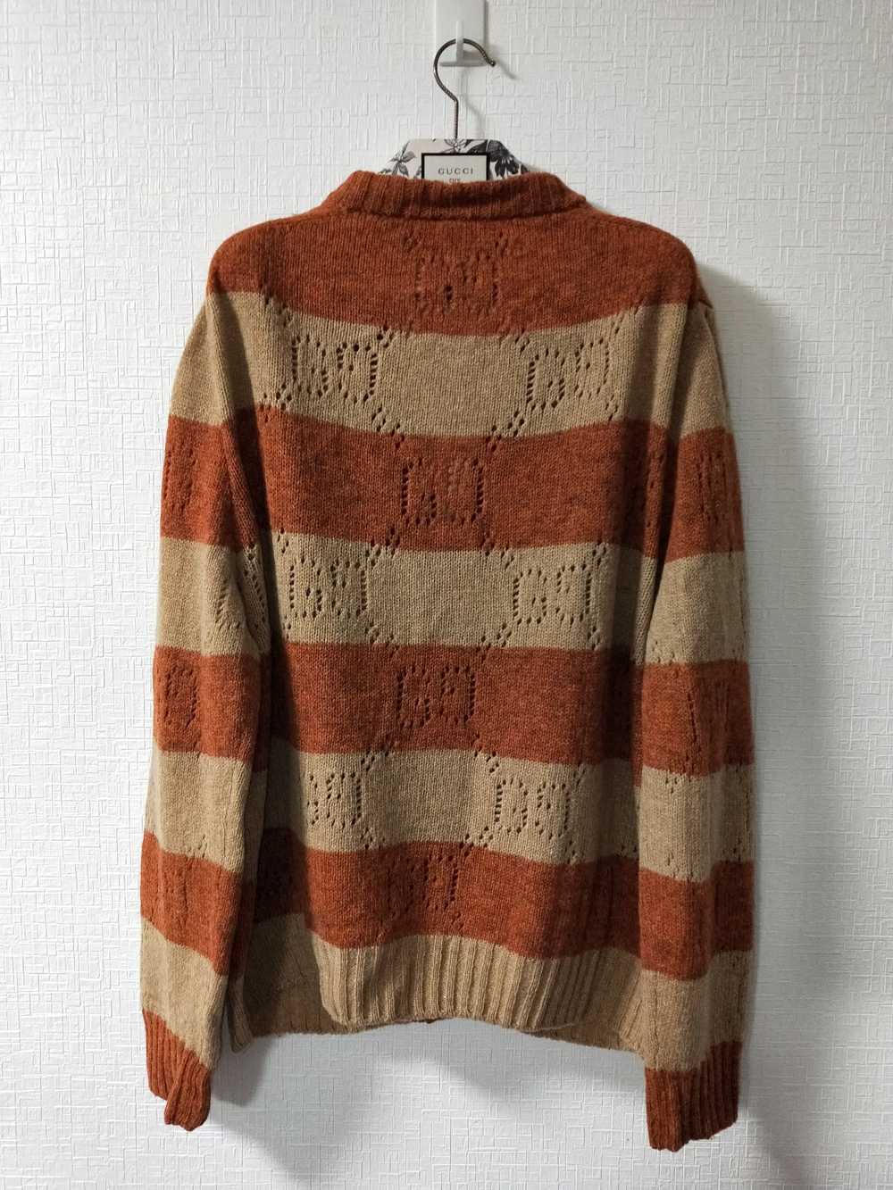 Gucci Pointelle Striped GG Cardigan - image 2