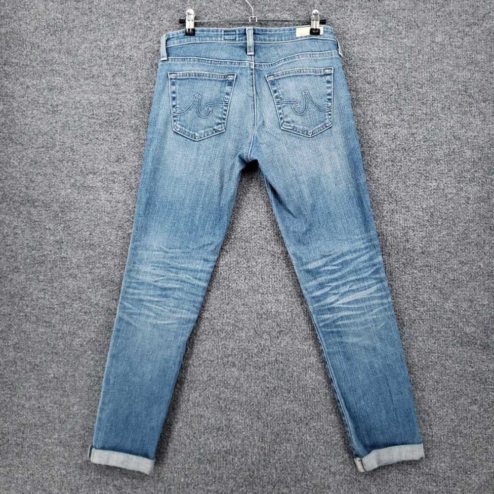 Vintage Beautifully Distressed Blue Denim 27R Low… - image 2