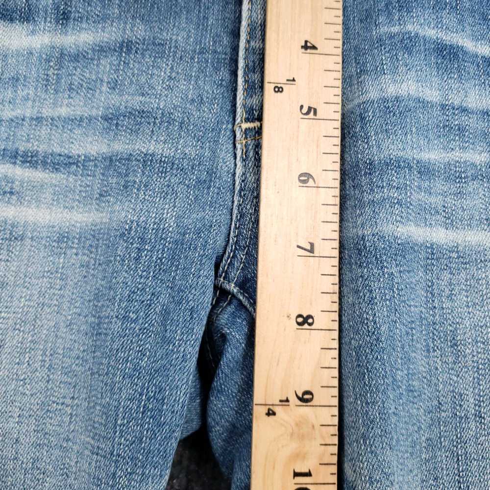 Vintage Beautifully Distressed Blue Denim 27R Low… - image 5