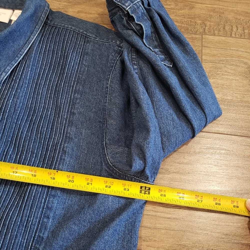 Vintage 90s Liz Claiborne Woman Pleated Denim But… - image 6