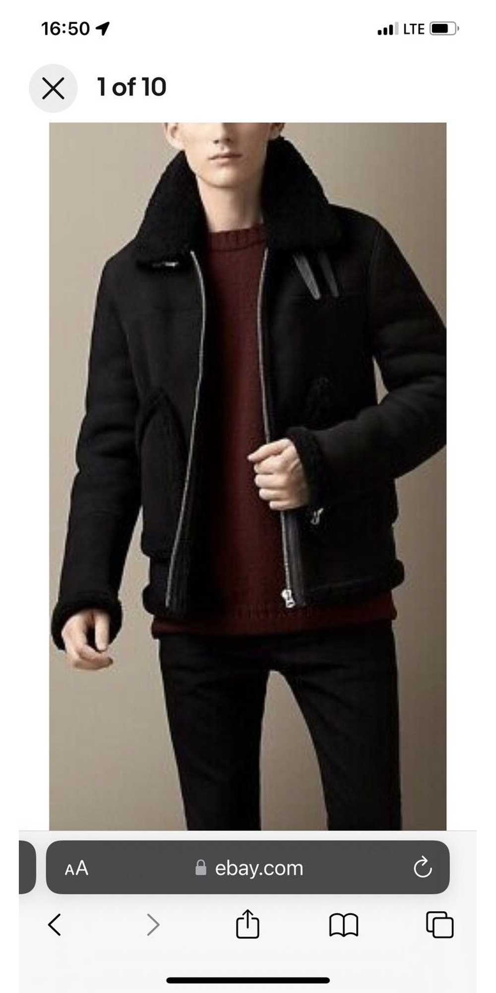 Burberry Authentic Burberry Shearling Bomber Jack… - image 1