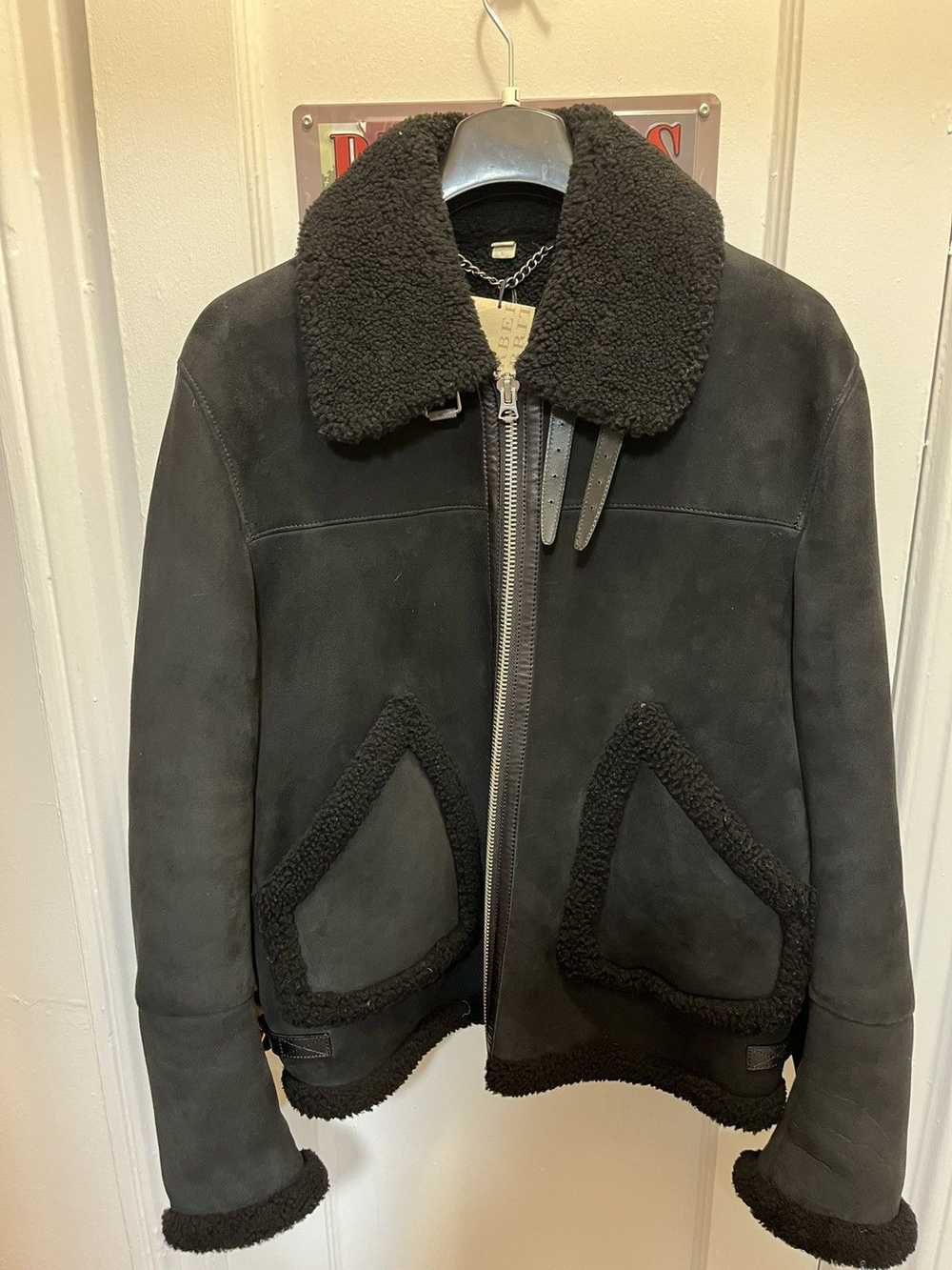 Burberry Authentic Burberry Shearling Bomber Jack… - image 3