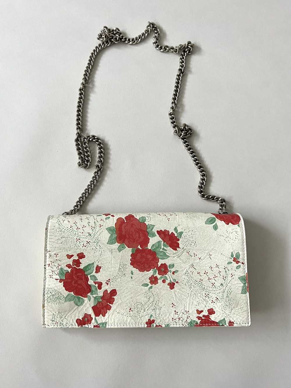 Vetements Vetements White Floral Print Clutch on … - image 5