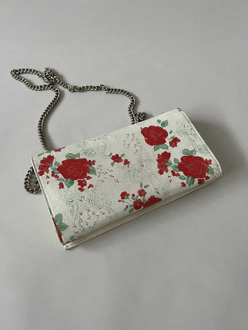 Vetements Vetements White Floral Print Clutch on … - image 6