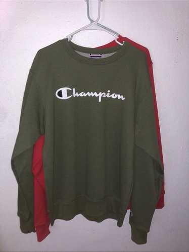 Champion Green Champion Logo Crewneck