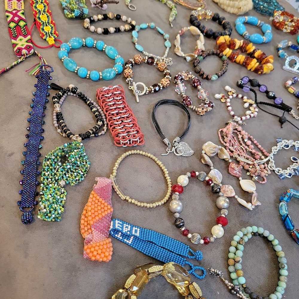 Lot of 95 Bracelets. Vintage to Now. See all Phot… - image 5