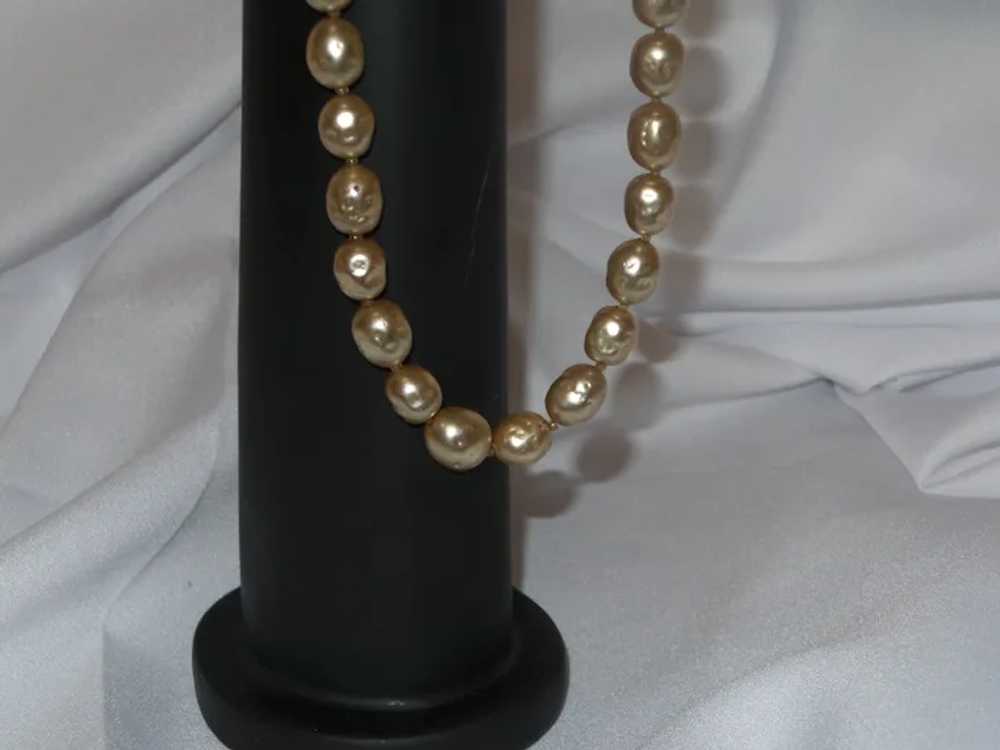 Signed Miriam Haskell Baroque Pearl Necklace - image 11