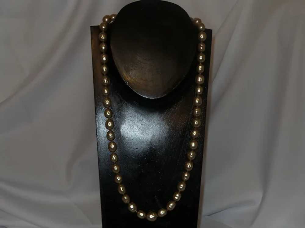 Signed Miriam Haskell Baroque Pearl Necklace - image 7