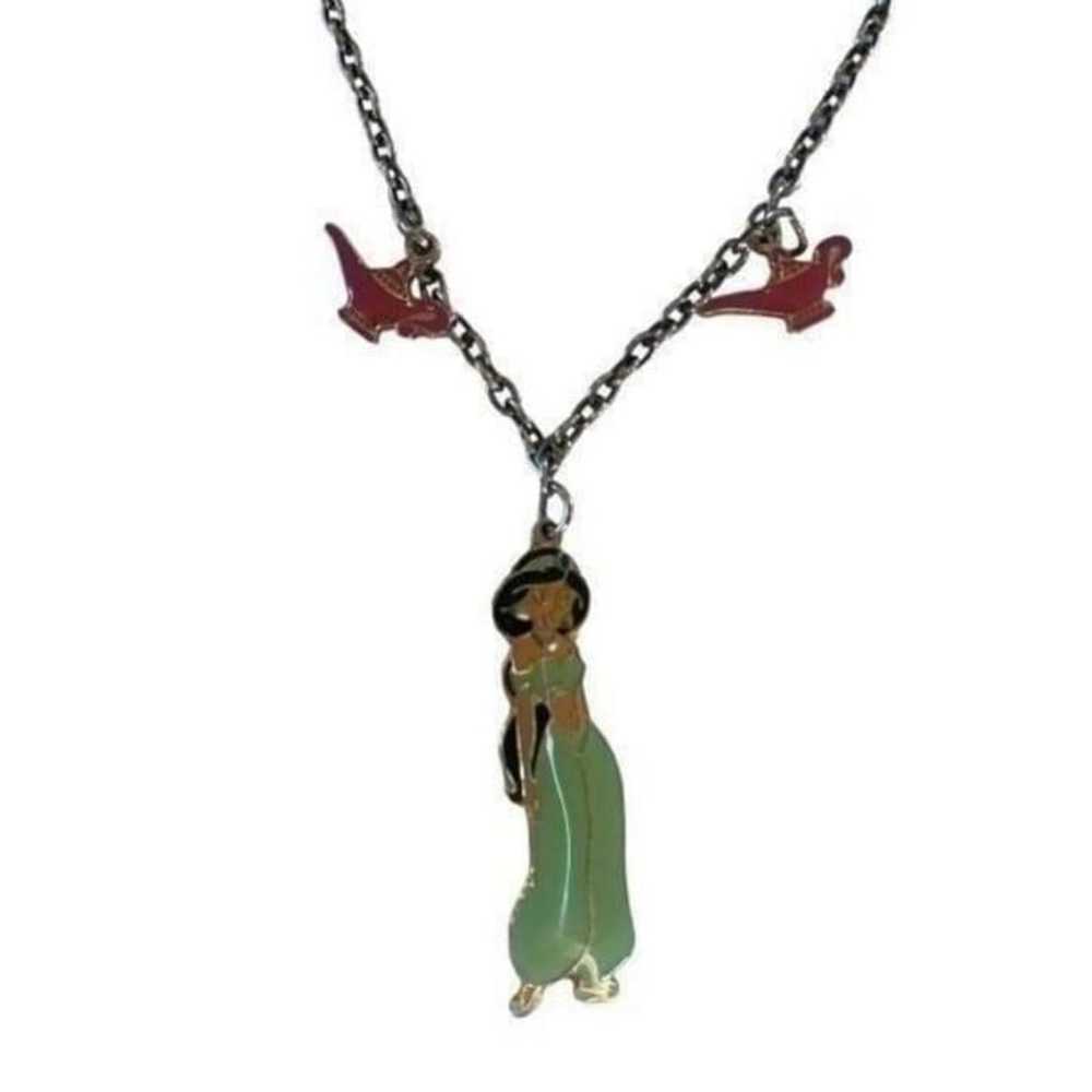 Vintage 90s Disney Princess Charm Necklace Jasmin… - image 1