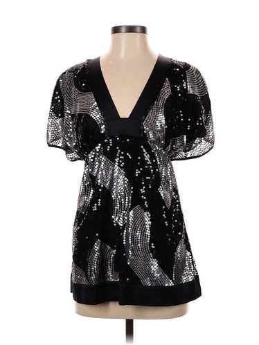 Hale Bob Women Silver Short Sleeve Blouse XS - image 1